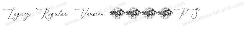 Legacy Regular Version 1001PS Vers字体转换